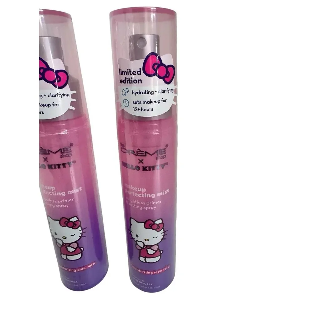 2 The Crème Shop x Hello Kitty Makeup Perfecting Mist Setting Spray 3.38 fl oz